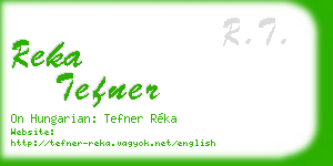 reka tefner business card