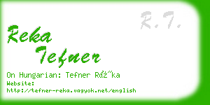 reka tefner business card